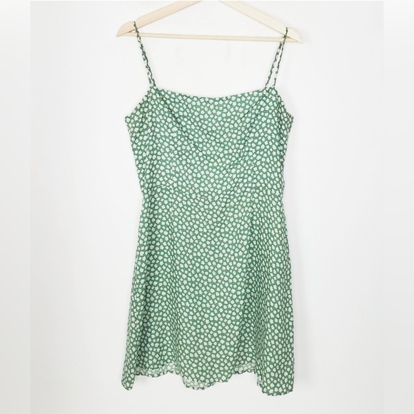 Reformation Preston Dress Green Floral Size 10 - Picture 1 of 10